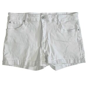 STS Blue Molly High Rise Women's Bright White Denim Shorts Size 32 Inseam 2.5"